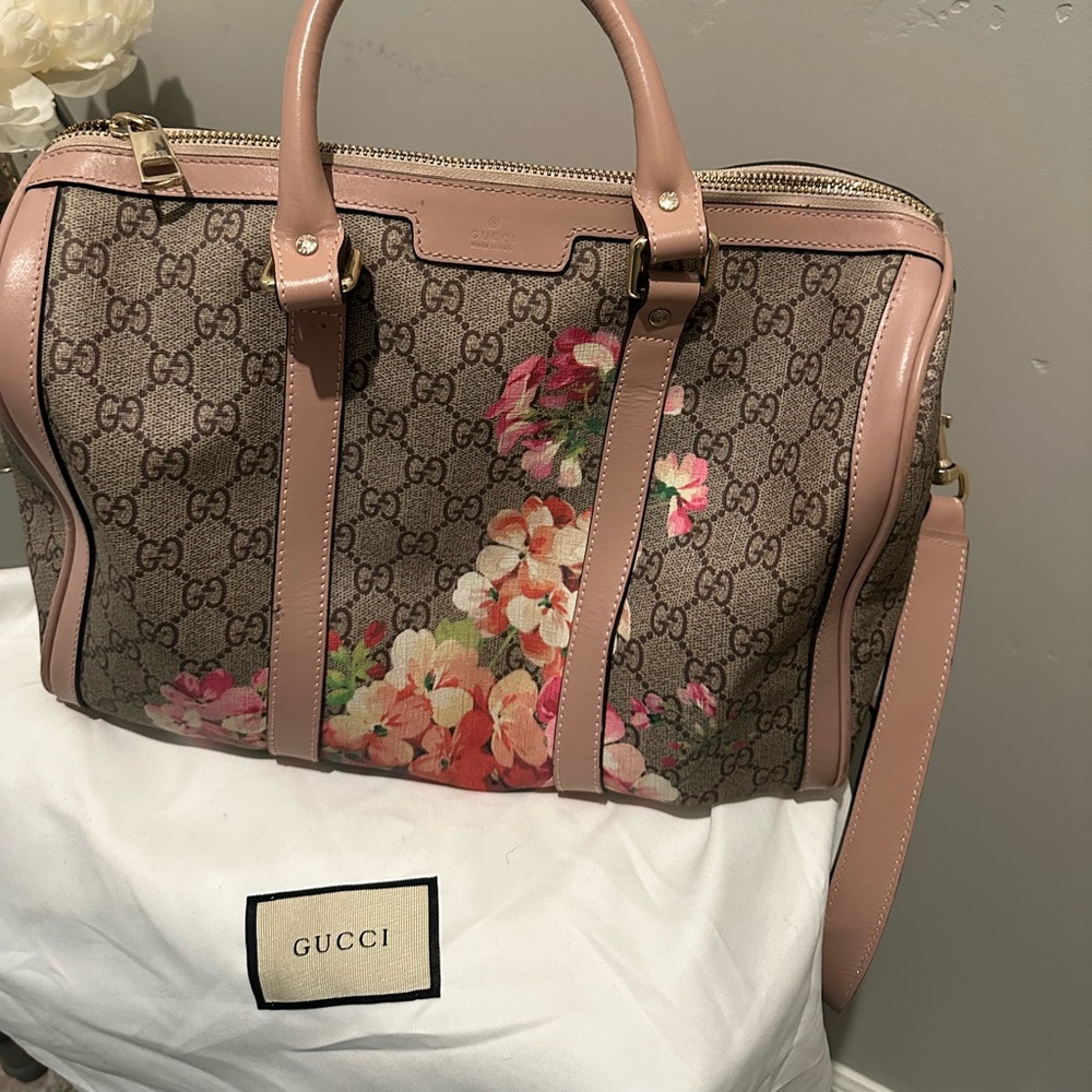 Gucci floral Satchel Boston Bag